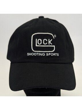 Glock Shooting Sports Hat One Size Black Strapback Logo Embroidered